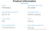 Product information card for MYRIWELL RP-300B with specifications
