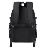 Large waterproof black high school backpack for girls and boys with padded back panel