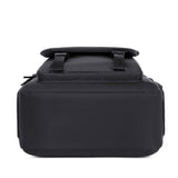 Large waterproof black high school backpack for girls and boys with reinforced base