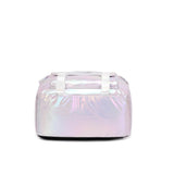 Holographic purple kids backpack β bottom base design of Happy Kid school bag NZ.