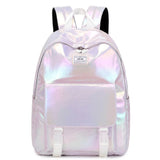 Happy Kid holographic purple school backpack β shiny kids school bag NZ with laptop pocket.