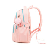 Happy Kid pink backpack angled view โ stylish kids school bag NZ with multiple compartments.