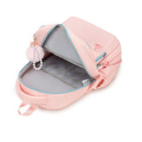 Pink girls school bag NZ โ internal pockets for notebooks and pens.