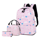 Happy Kid pink unicorn school bag set – girls school backpack NZ with lunch box and pencil bag, lightweight and adorable.