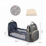 Nappy Diaper Bag Backpack All-in-one Baby Bags Multifunction Travel Crib with Portable changing Pad