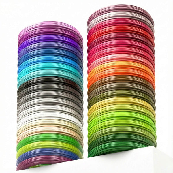 3D Pen PLA Filament Refills 1.75mm – 40 Colors 200 Meters - High Precision, Smooth Flow & Bubble-Free