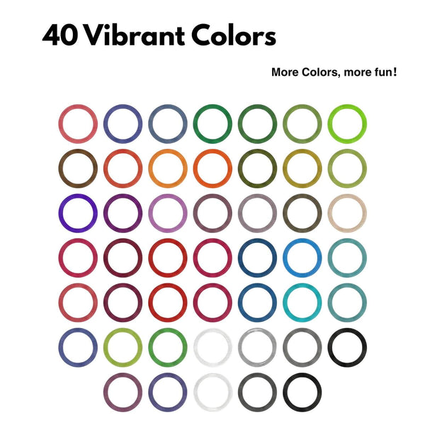 3D Pen PLA Filament Refills 1.75mm – 40 Colors 200 Meters - High Precision, Smooth Flow & Bubble-Free
