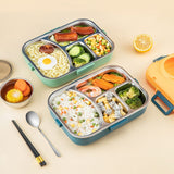 4 Compartments Insulated Stainless Steel Bento Lunch Box - Nordic Camera Shape