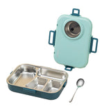 4 Compartments Insulated Stainless Steel Bento Lunch Box - Nordic Camera Shape