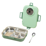 4 Compartments Insulated Stainless Steel Bento Lunch Box - Nordic Camera Shape