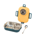 3 Compartments Insulated Stainless Steel Bento Lunch Box - Nordic Camera Shape