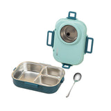 3 Compartments Insulated Stainless Steel Bento Lunch Box - Nordic Camera Shape