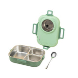 3 Compartments Insulated Stainless Steel Bento Lunch Box - Nordic Camera Shape