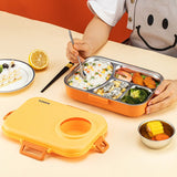 4 Compartments Insulated Stainless Steel Bento Lunch Box - Nordic Camera Shape