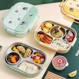 4 Compartments Insulated Stainless Steel Bento Lunch Box -Astronaut