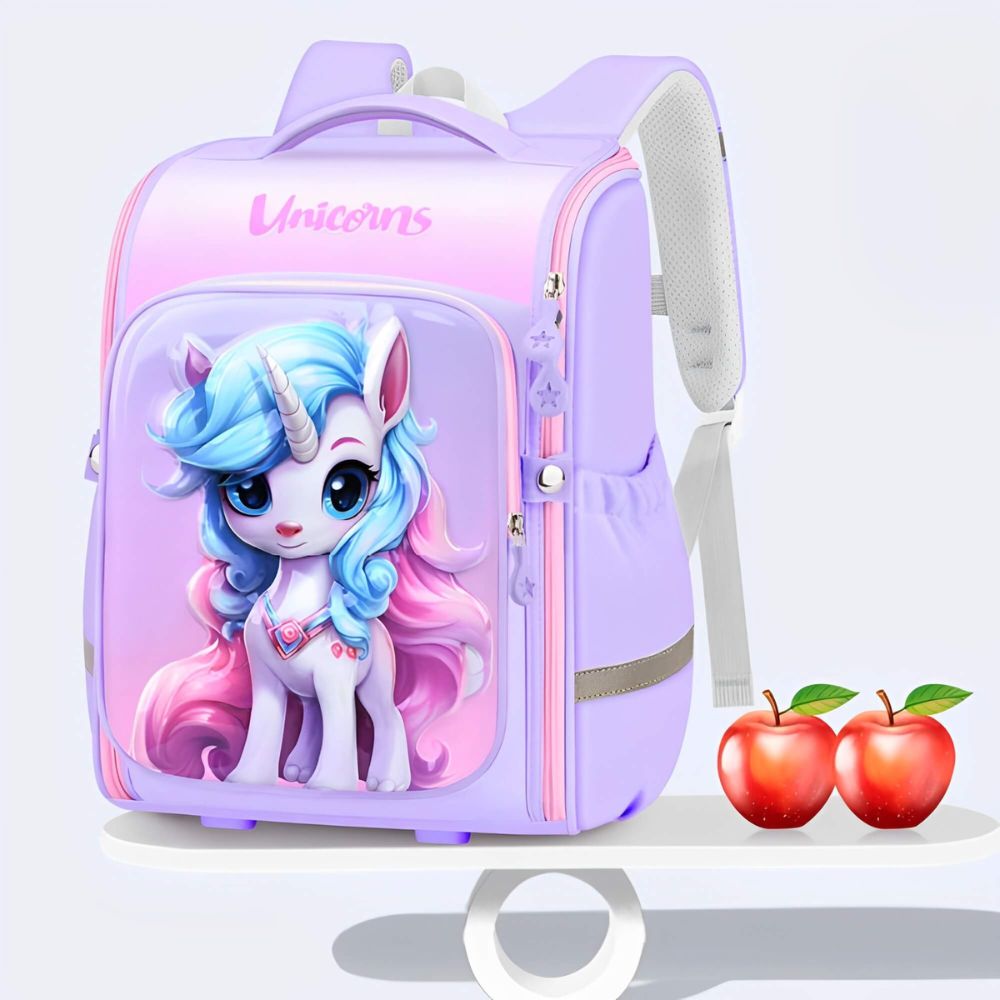 3D Unicorn-Themed Backpack for Kids – Magical and Spacious School Bag
