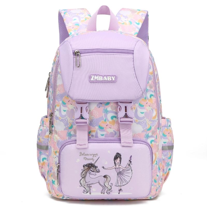 Purple Princess Unicorn Kids Backpack Girls School Bags NZ | Happy Kid