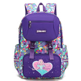 Dark Purple Princess & Unicorn School Bag for Girls