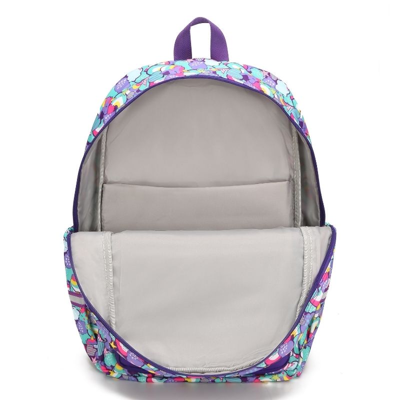 Dark Purple Princess & Unicorn School Bag for Girls