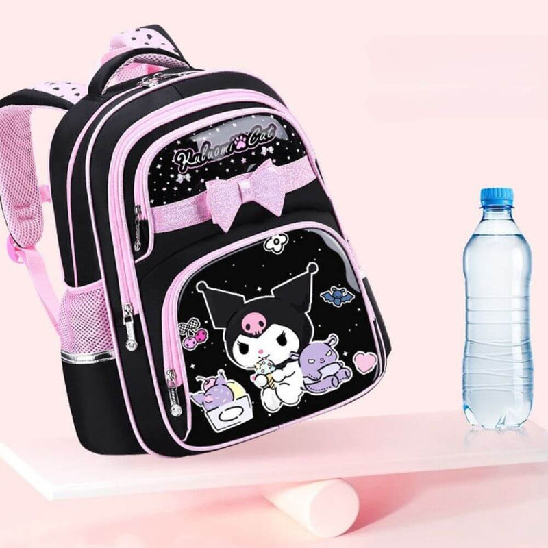 Black & Pink Cute Aesthetic Backpack