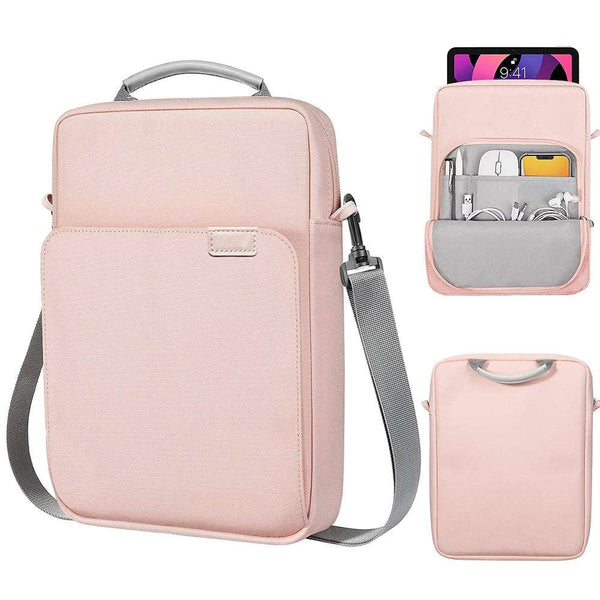 Pink Laptop Sleeve 13 inch Black with Shoulder Straps