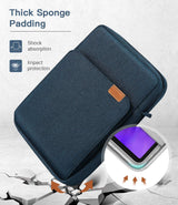 Blue Laptop Sleeve 13 inch Black with Shoulder Straps