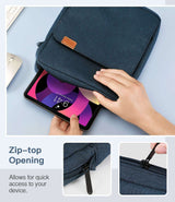 Blue Laptop Sleeve 13 inch Black with Shoulder Straps