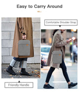 Grey Laptop Sleeve 13 inch Black with Shoulder Straps