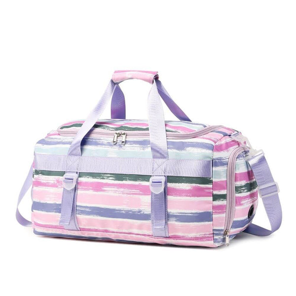 Large Striped Women's and Girls Duffle Bag