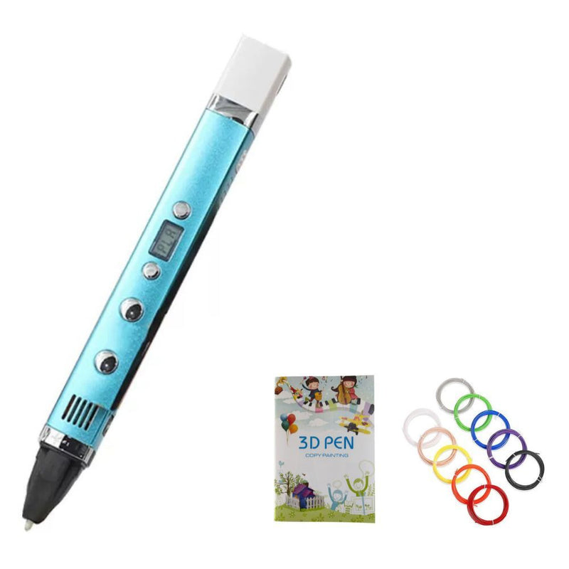 New Version 3D Printing Pen Kit with 10 Colors PCL Filaments