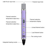 New Version 3D Printing Pen Kit with 10 Colors PCL Filaments