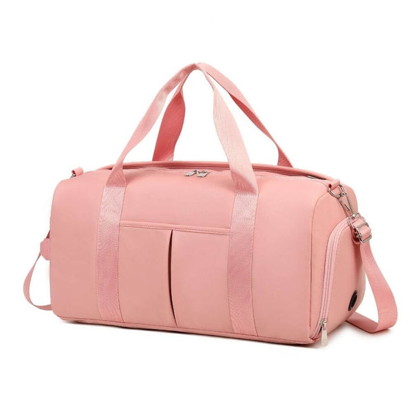 Pink & Black & Beige duffle bag