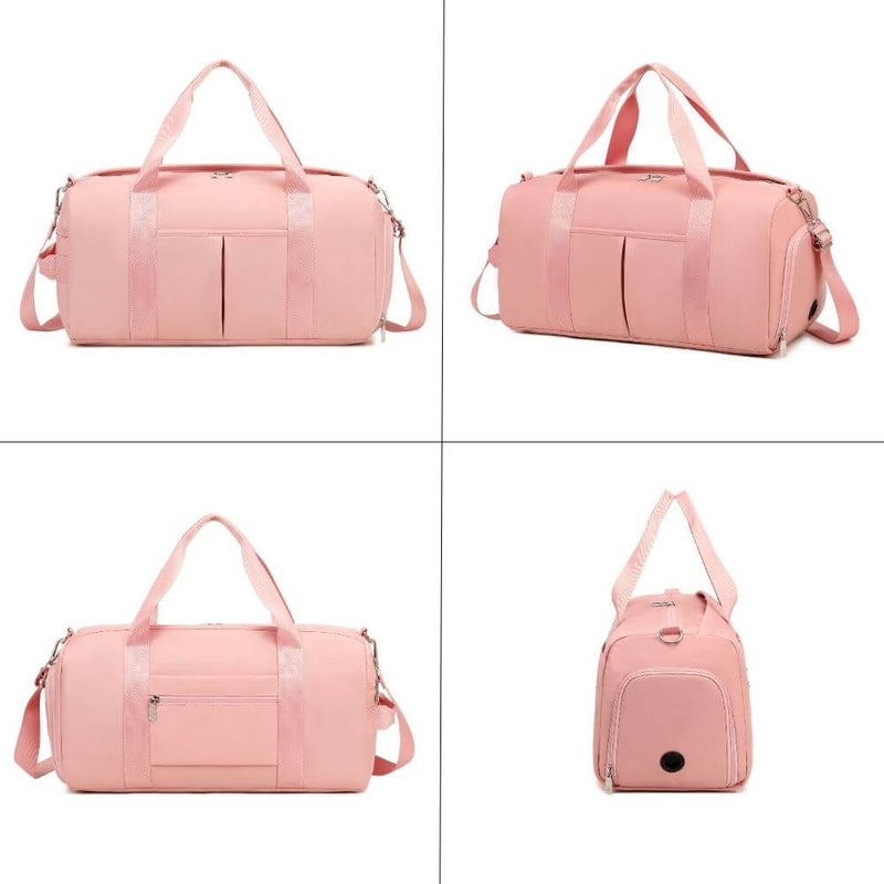 Pink & Black & Beige duffle bag
