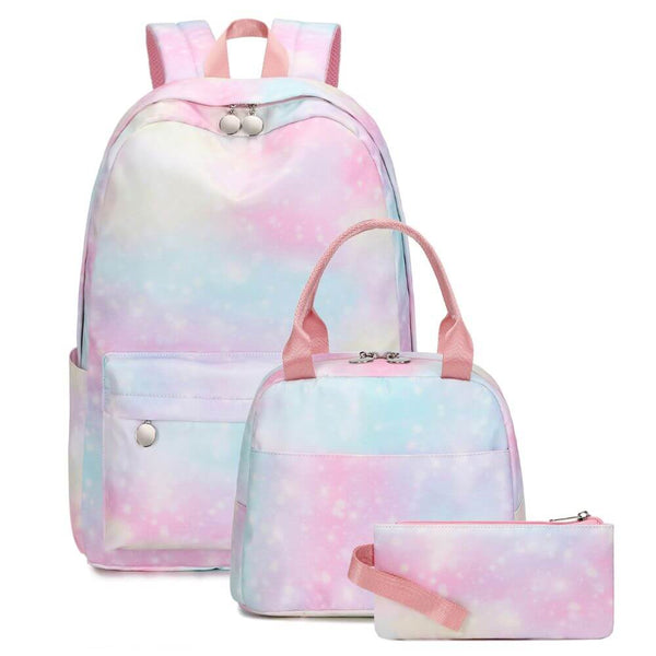 Pink Galaxy Backpack Set