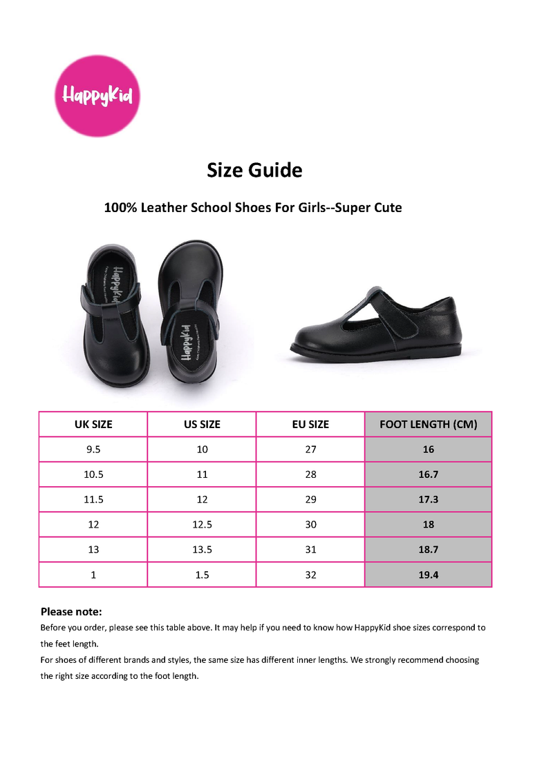 Leather Mary Jane School Shoes for Junior Girls--Super Cute