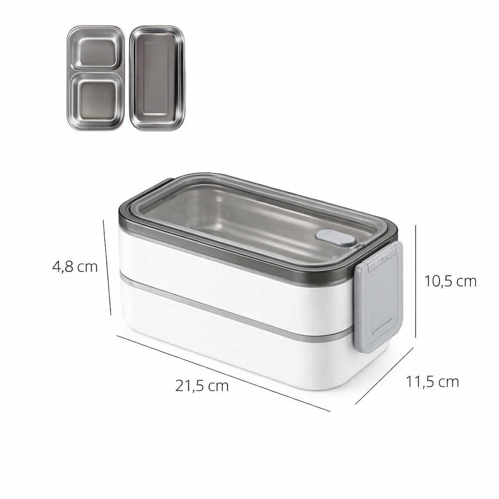 Stainless Steel Bento Lunch Box NZ — Leak-Proof 1.4L, Kids & Adults ...