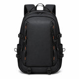 Black waterproof school backpack with laptop compartment — front view, Happy Kid NZ