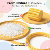 3D Pen Filament Refills PLA 1.75mm – 20 Vibrant Colors Starter Pack – Non-Toxic, Odorless & No Clogging