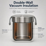 Large Insulated Lunch Box & Food Jar 1200ml & 1500ml - 12-Hour Hot or Cold Container for Adults with Insulated Lunch Bag