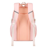 Pink school bag with padded back support and adjustable shoulder straps