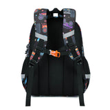 School bag with padded back panel, reflective strips and adjustable straps