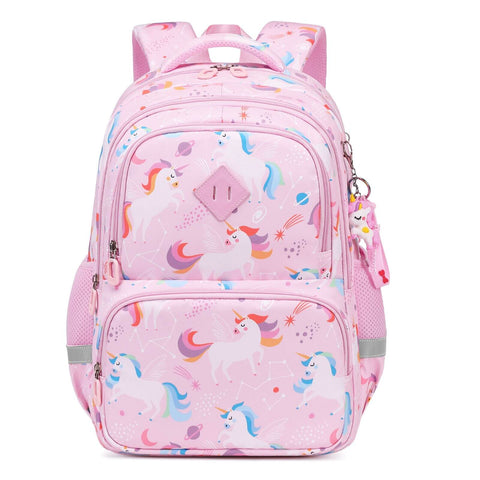 Pink unicorn school bag NZ with large capacity and multiple compartments