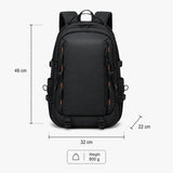Waterproof school backpack size and dimensions — H48 x W32 x D22cm