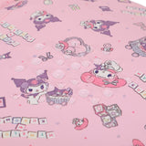 Water-resistant fabric detail of pink girls school bag for kids