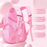3D padded back panel with hollow channel for spine protection, widened straps and chest buckle