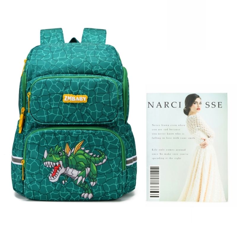 Green Dinosaur Boys School Bags