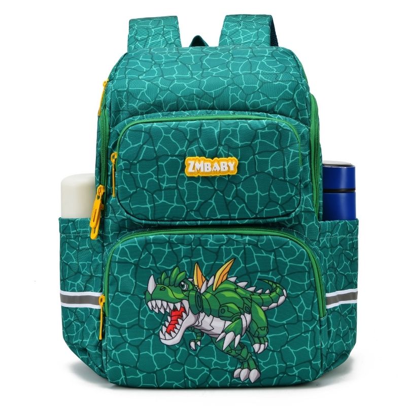 Green Dinosaur Boys School Bags