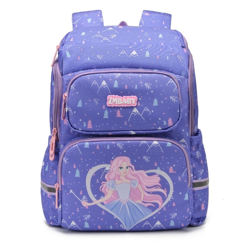 Purple Heart Princess Girls School Bags