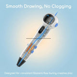 Kids 3D printing pen designed for smooth filament flow and clog-free drawing