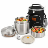 Large Insulated Lunch Box & Food Jar 1200ml & 1500ml - 12-Hour Hot or Cold Container for Adults with Insulated Lunch Bag